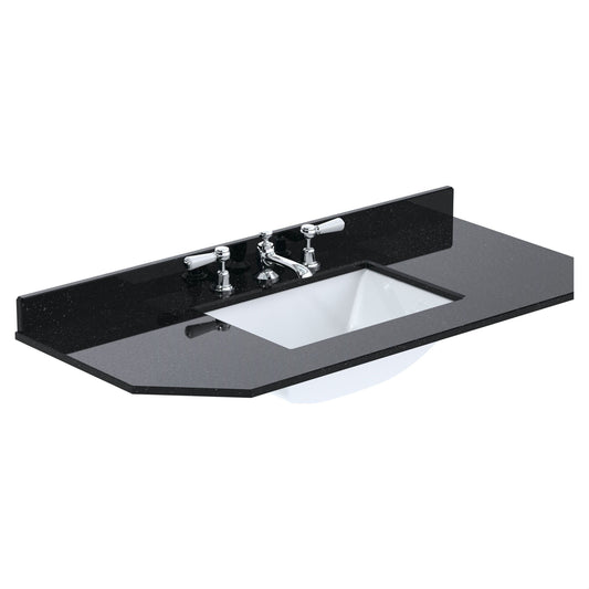 [BCMT272] 1000 SINGLE BOWL ANGLED MARBLE TOP 3TH - Cutout