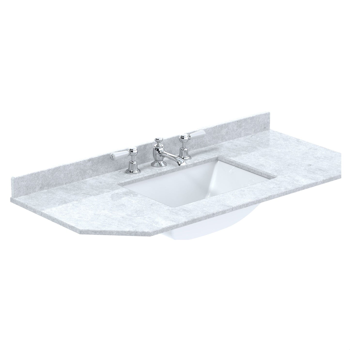 [BCMT273] 1000 SINGLE BOWL ANGLED MARBLE TOP 3TH - Cutout