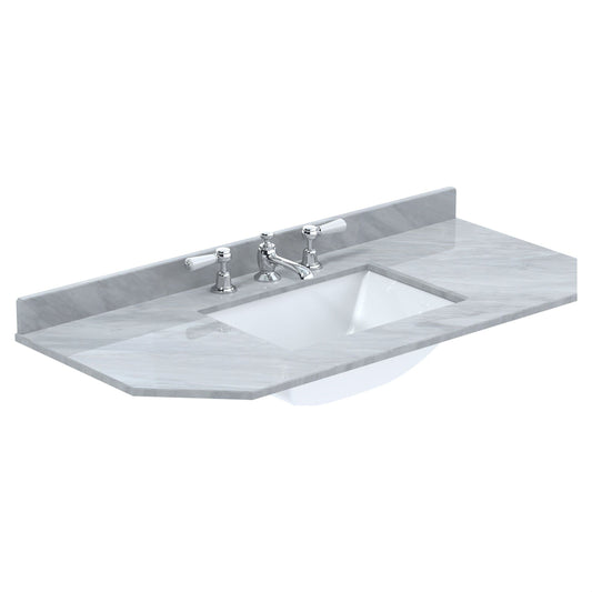 [BCMT274] 1000 SINGLE BOWL ANGLED MARBLE TOP 3TH - Cutout