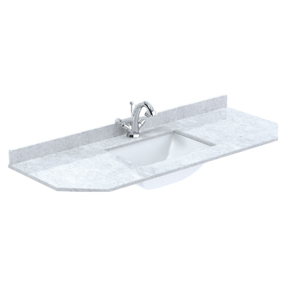 [BCMT276] 1200 SINGLE BOWL ANGLED MARBLE TOP 1TH - Cutout