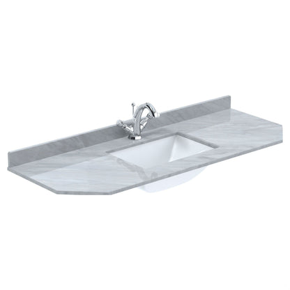 [BCMT277] 1200 SINGLE BOWL ANGLED MARBLE TOP 1TH - Cutout