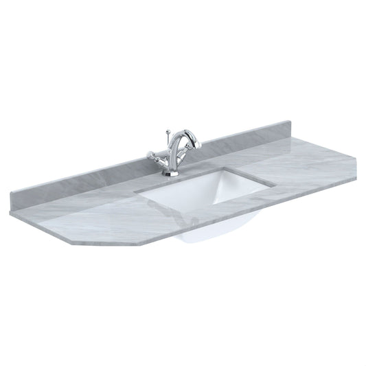 [BCMT277] 1200 SINGLE BOWL ANGLED MARBLE TOP 1TH - Cutout
