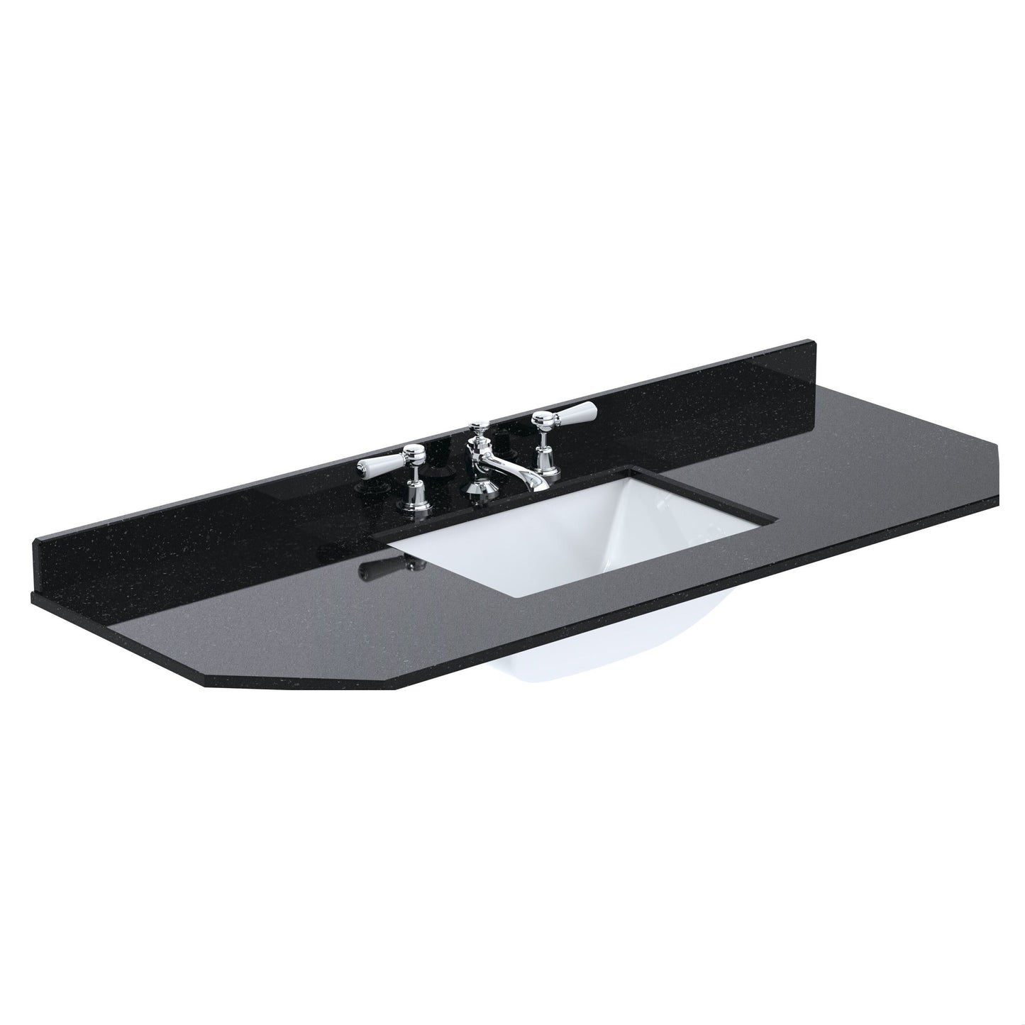 [BCMT278] 1200 SINGLE BOWL ANGLED MARBLE TOP 3TH - Cutout