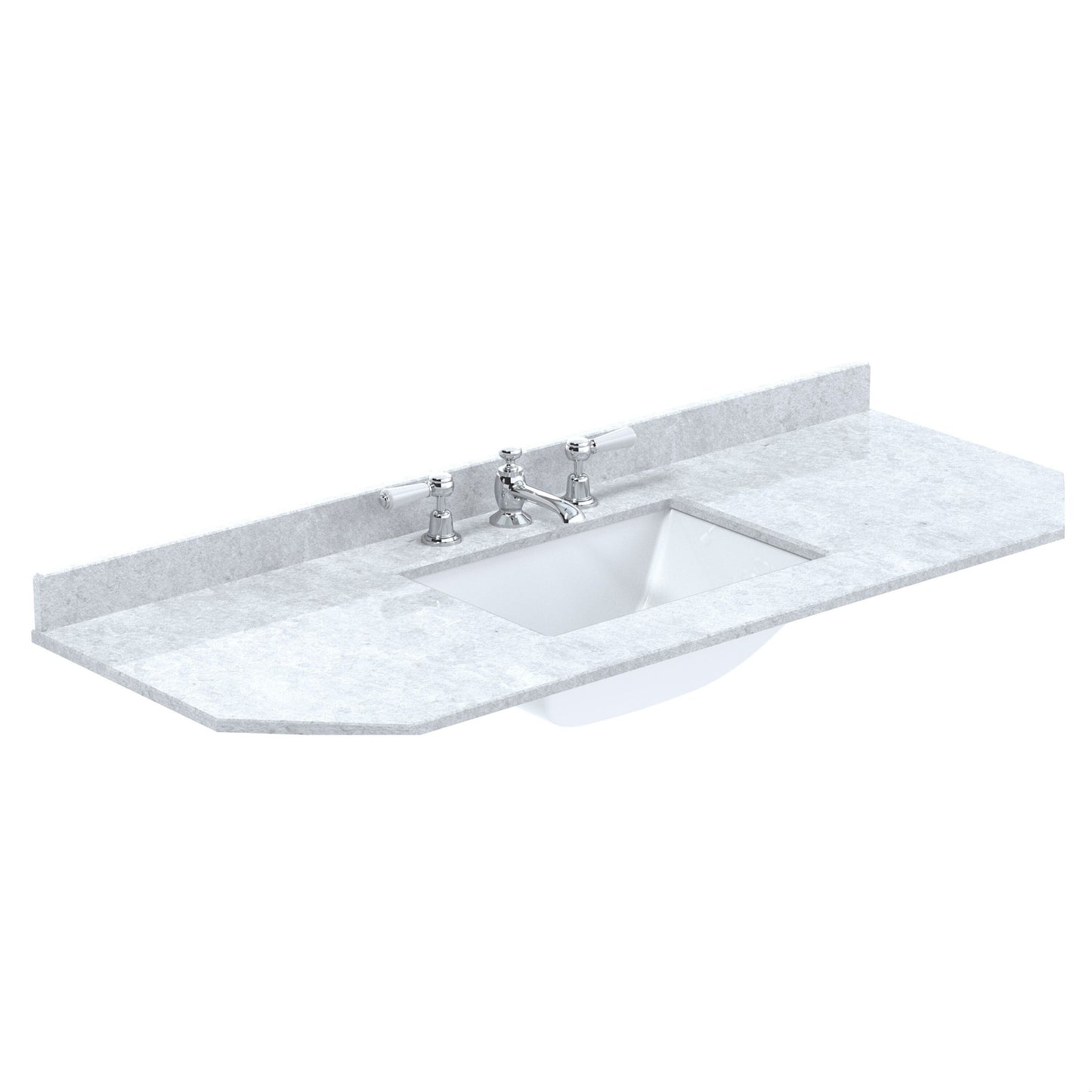 [BCMT279] 1200 SINGLE BOWL ANGLED MARBLE TOP 3TH - Cutout