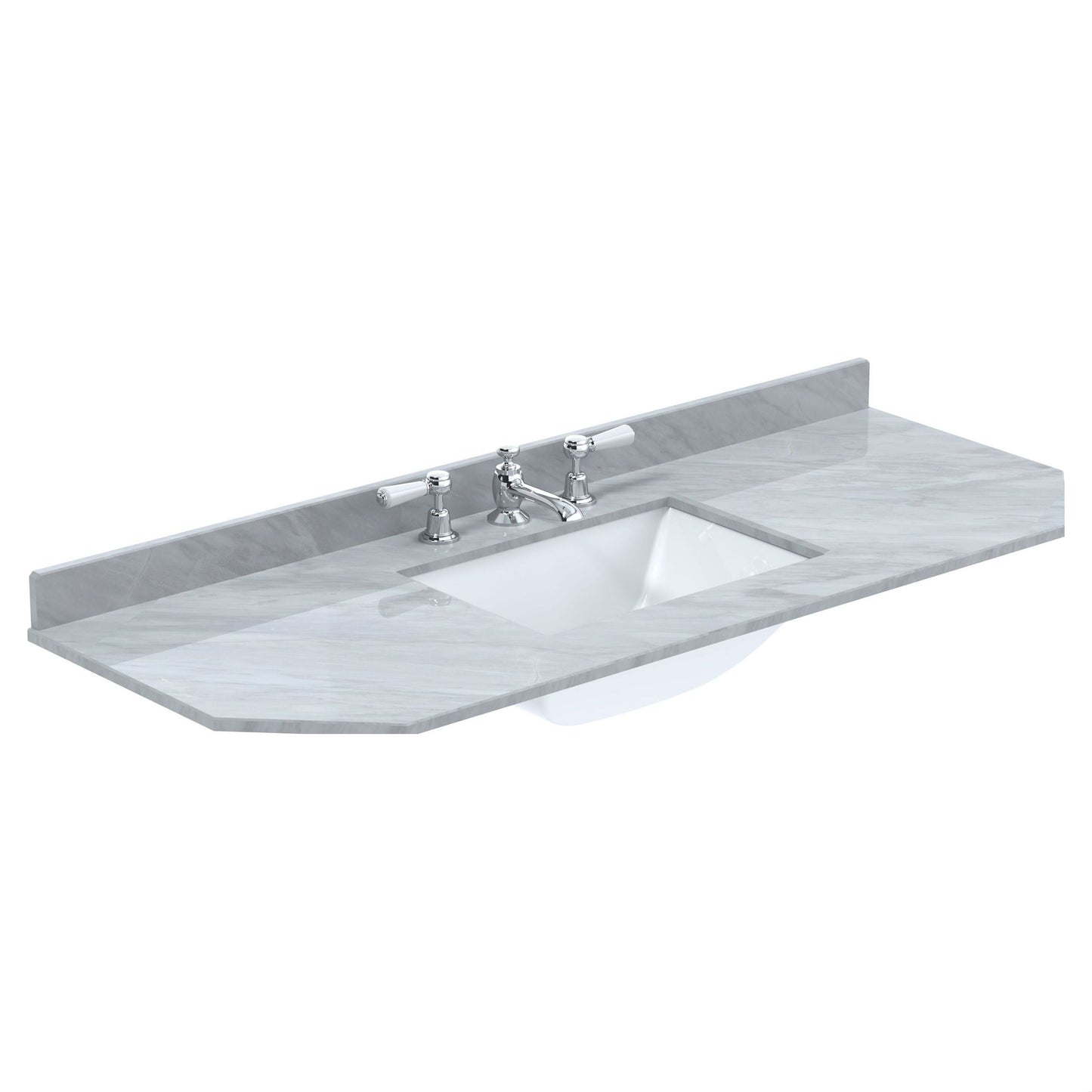 [BCMT280] 1200 SINGLE BOWL ANGLED MARBLE TOP 3TH - Cutout