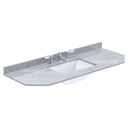 [BCMT280] 1200 SINGLE BOWL ANGLED MARBLE TOP 3TH - Cutout