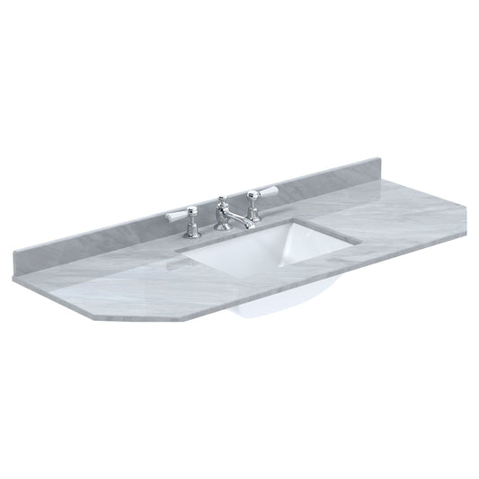 [BCMT280] 1200 SINGLE BOWL ANGLED MARBLE TOP 3TH - Cutout