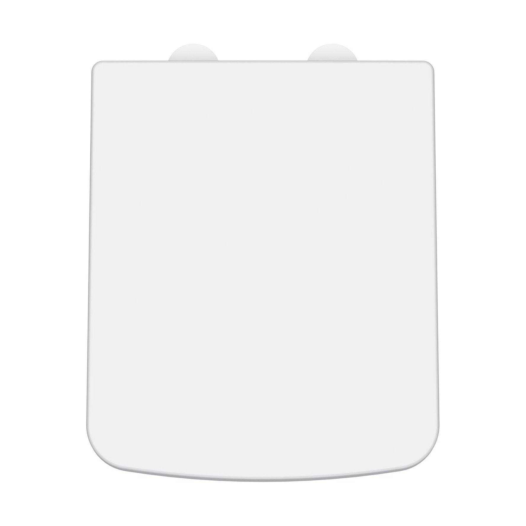 [BCOP198W] Balterley Square Soft Close Toilet Seat With Top Fix Hinge - Cutout