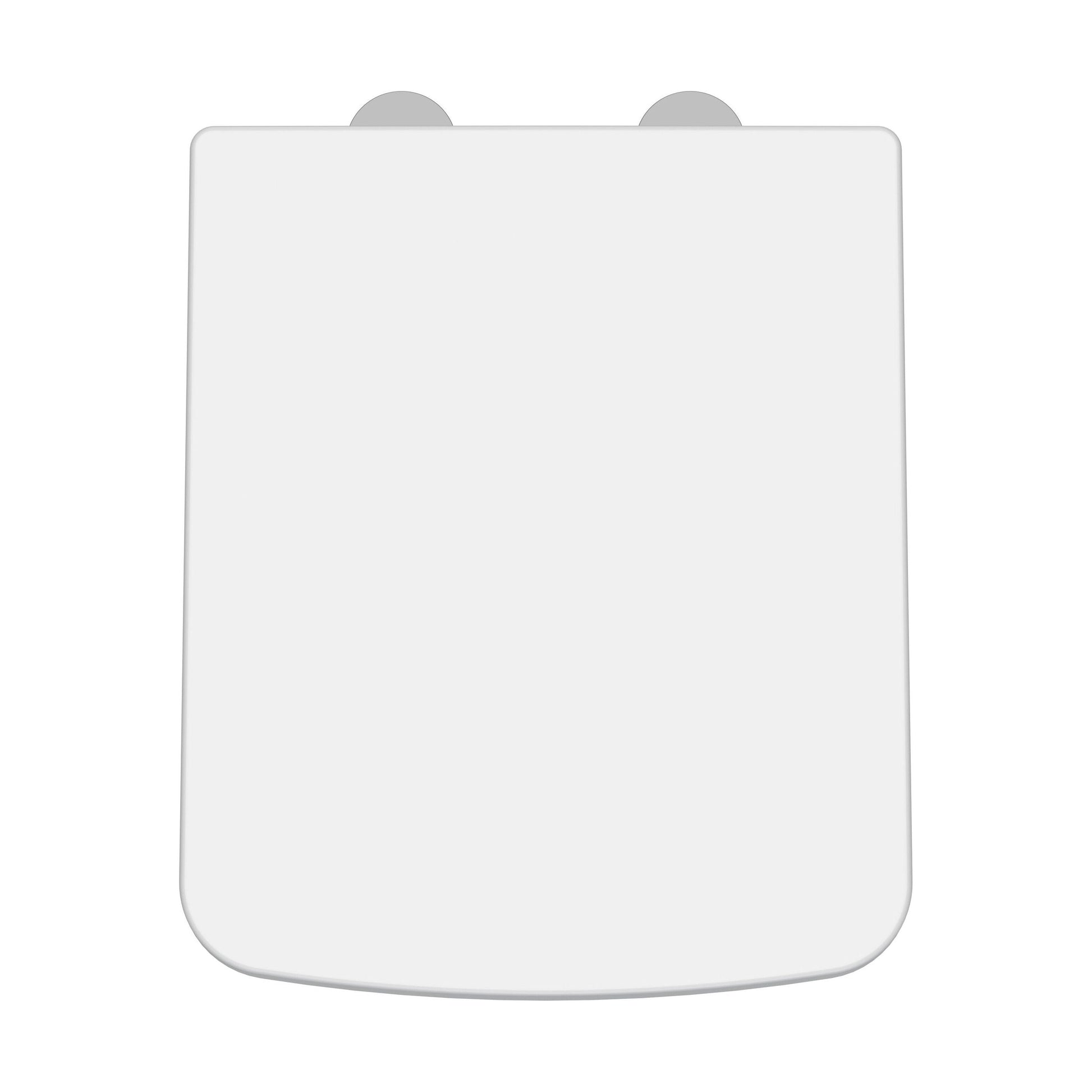[BCOP198] Luxury Square Top Fix Soft Close - Tapered Edge - White - Cutout
