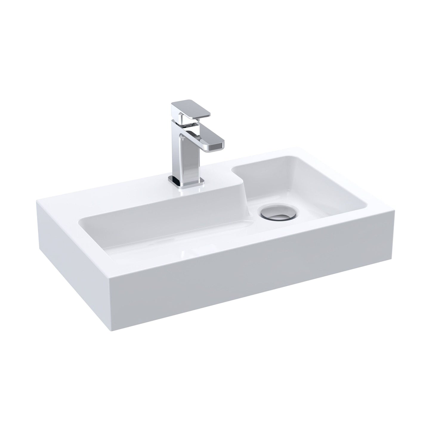 [BCPM021] L Shaped Poly Marble Basin 503 x 305 RW - Cutout