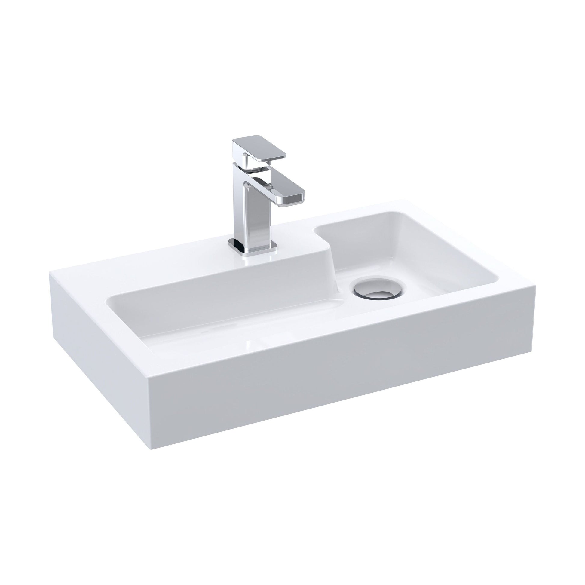[BCPM021] L Shaped Poly Marble Basin 503 x 305 RW - Cutout