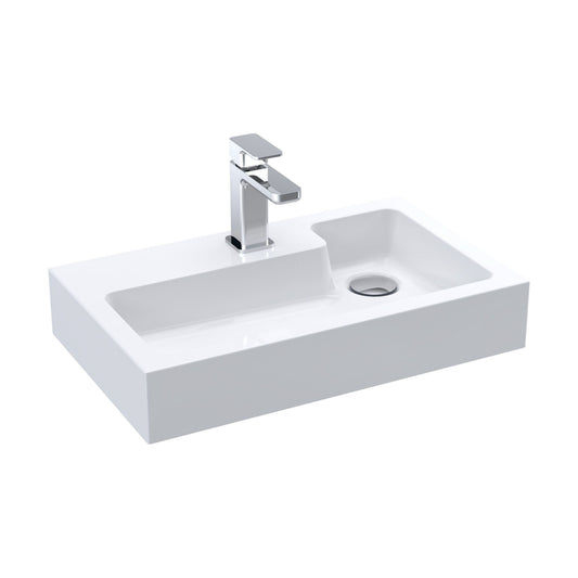 [BCPM021] L Shaped Poly Marble Basin 503 x 305 RW - Cutout