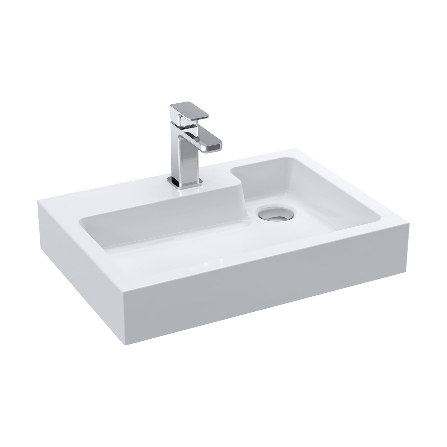 [BCPM022] Rectangular Basin -  L Shaped Bowl 1TH - Cutout