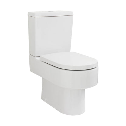 [BCPR006] Dilhorne Round Semi Flush to Wall D Shape Toilet Pan with Cistern – 790 x 380 x 660mm - Cutout