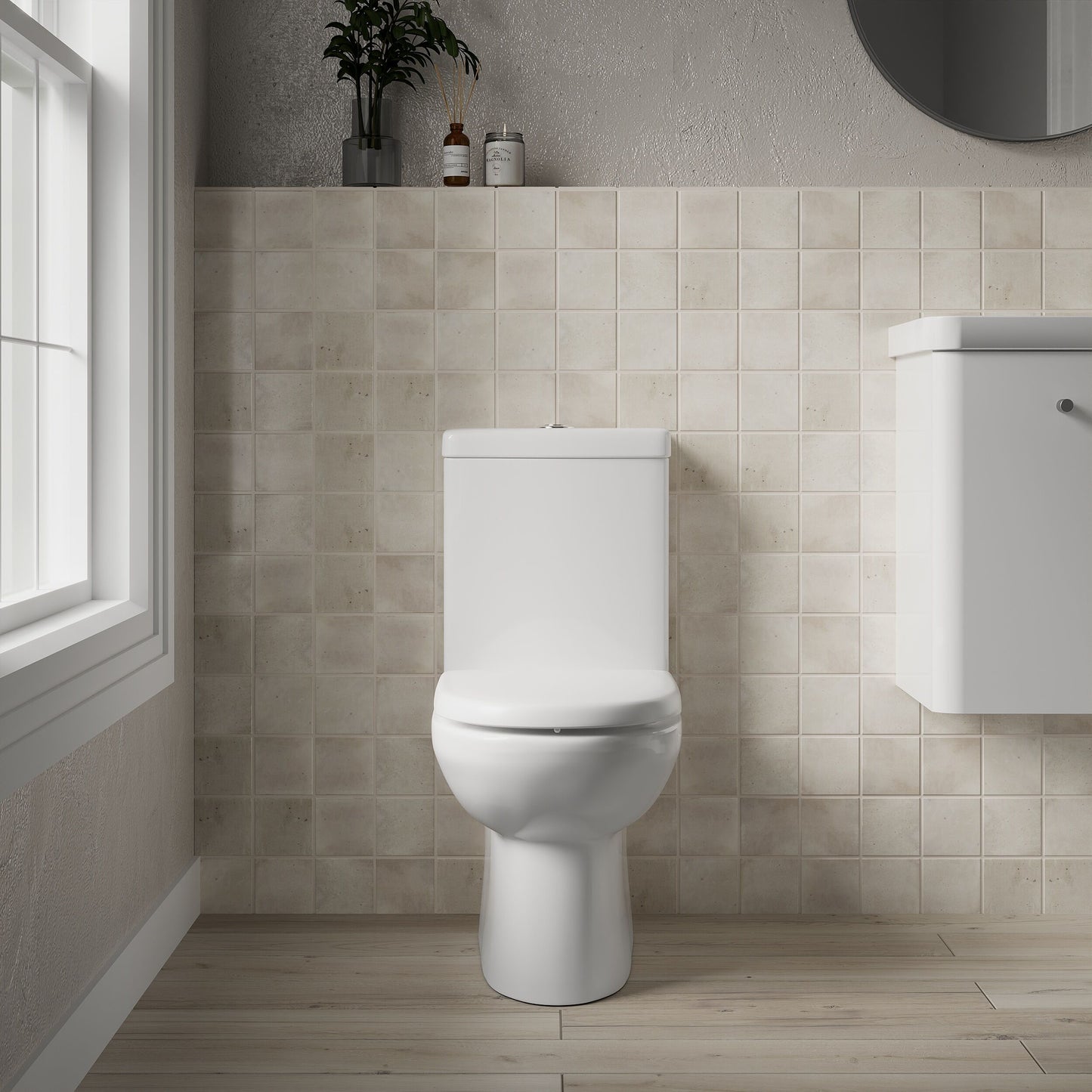 [BCRI001] Compact Toilet Pan & Cistern  - 805mm x 360mm x 625mm - Lifestyle 1