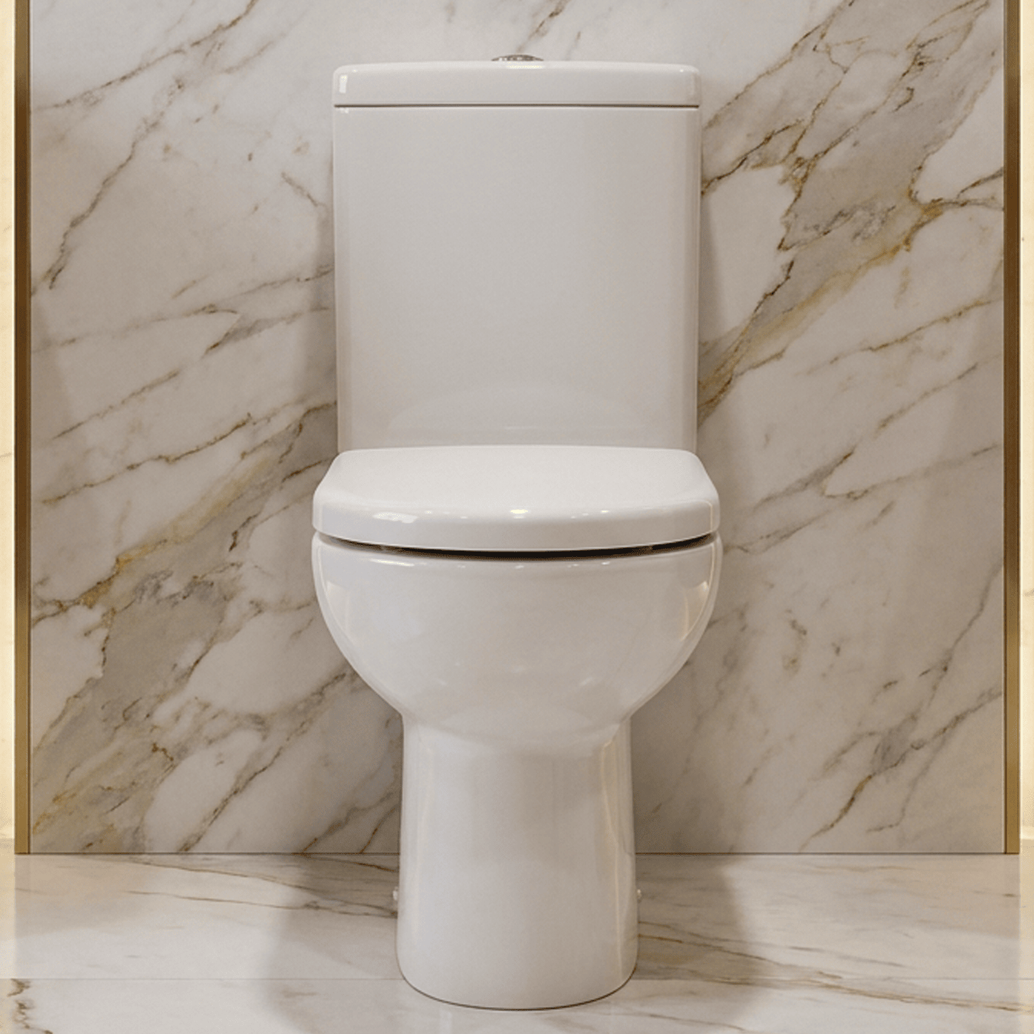 [BCRI001] Newborough Compact Toilet Pan & Cistern - 805mm x 360mm x 625mm - Silo