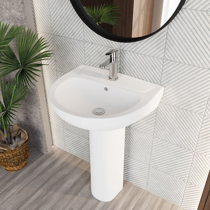 [BCRI003] Round 1 Tap Hole Basin with Full Pedestal - Lifestyle 2