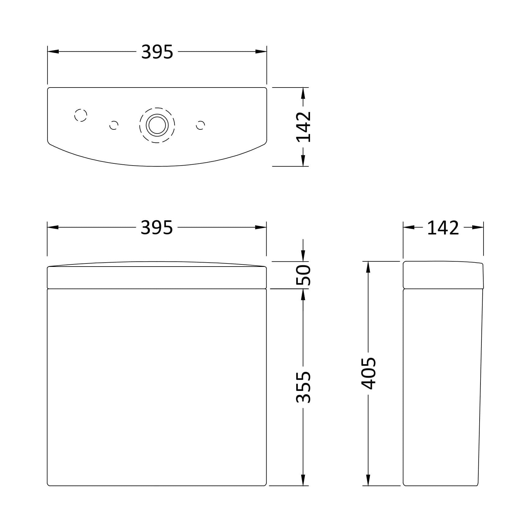 [BCRI621] Cistern - Technical Drawing