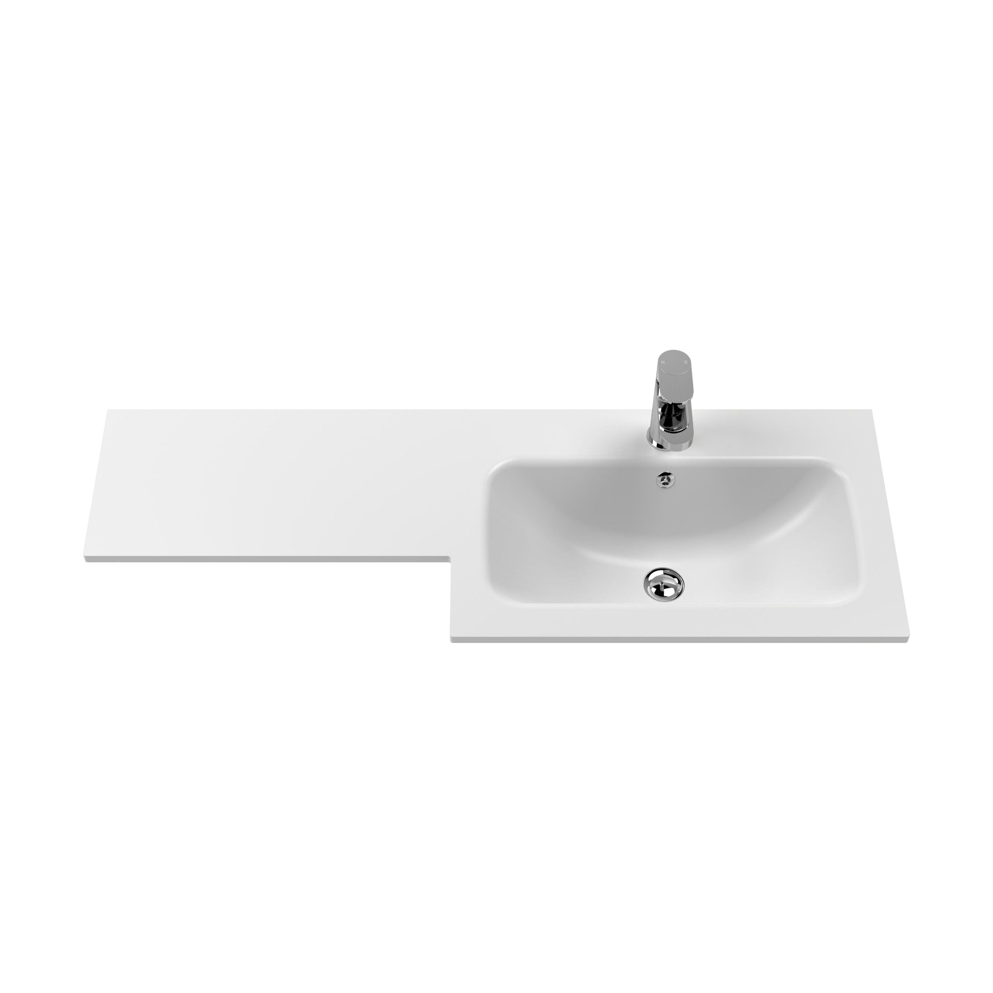[BCSB111R] L Shaped Basin RH 1T/H - Cutout