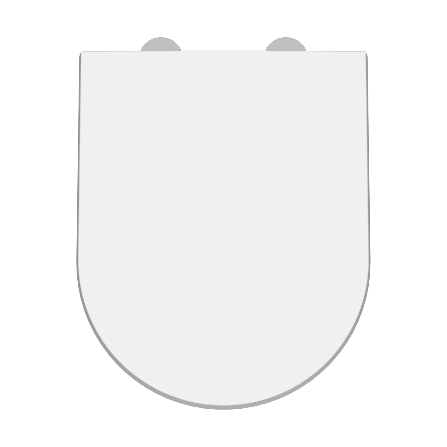 [BCTS007] Luxury D Shape Top Fix Soft Close - White - Cutout