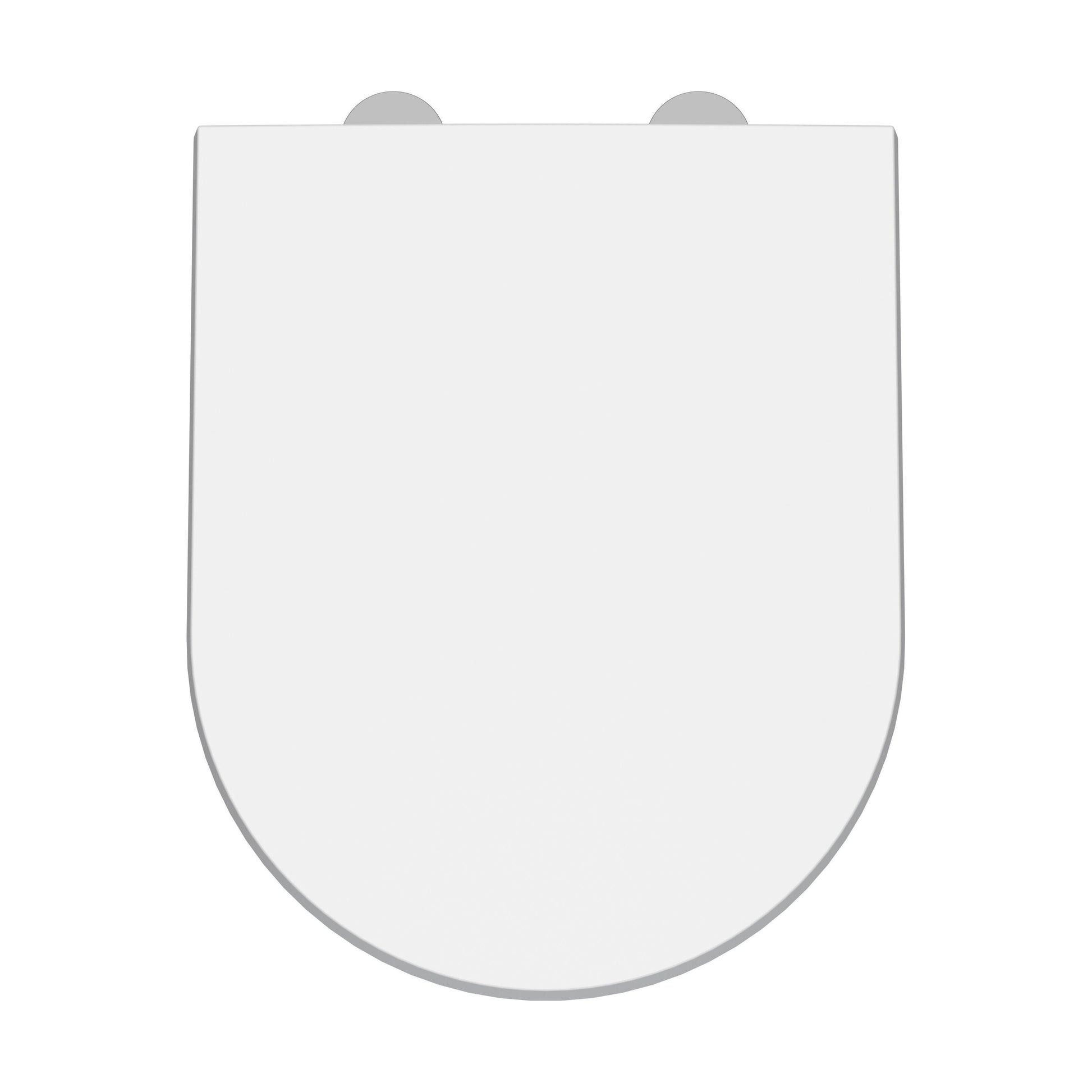 [BCTS007] Luxury D Shape Top Fix Soft Close - White - Cutout