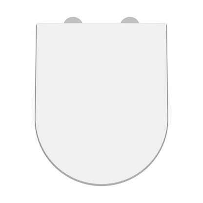 [BCTS007] Luxury D Shape Top Fix Soft Close - White - Cutout
