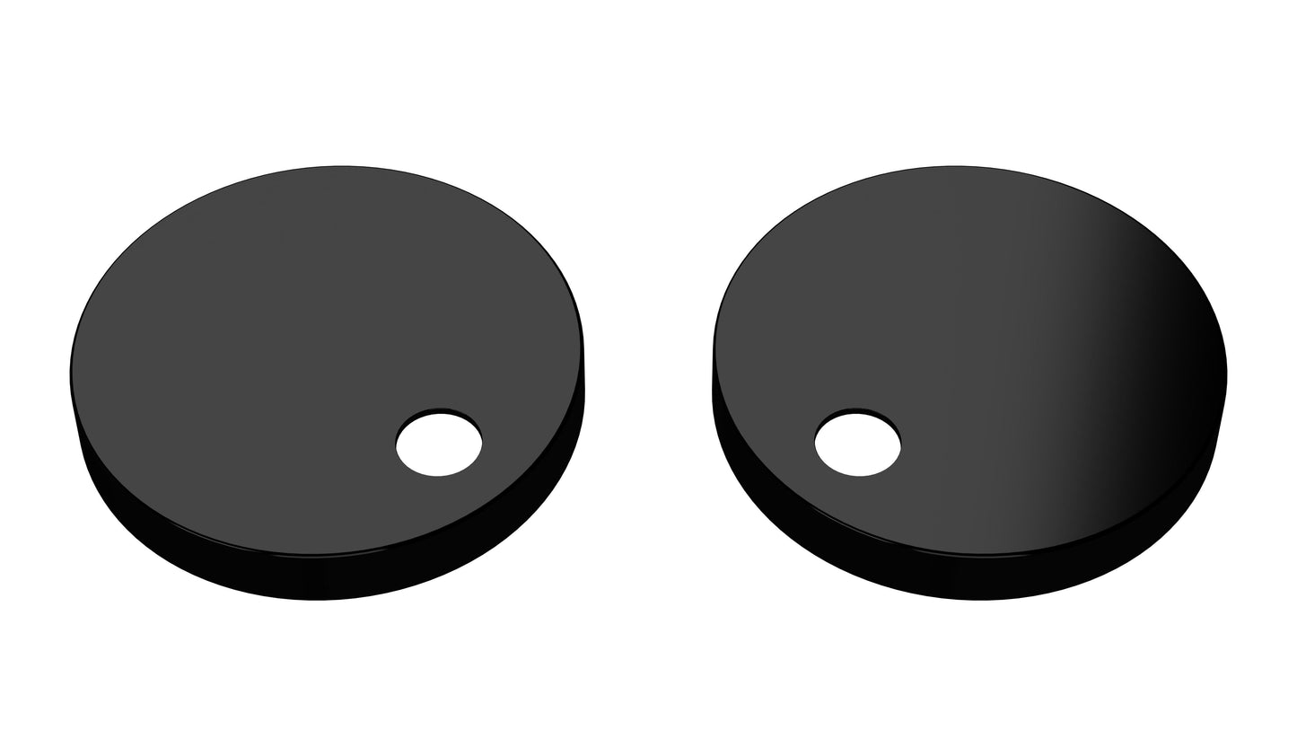 [BCTSC401] Toilet Seat Cover Caps Black (NCH198) - Cutout