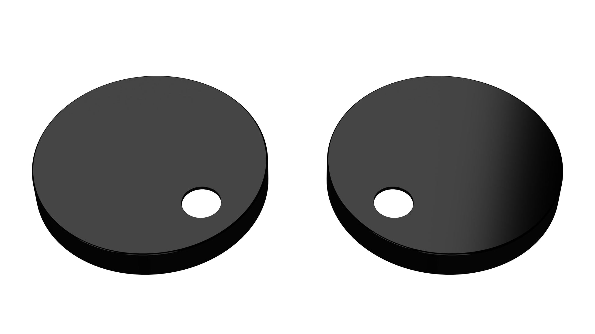 [BCTSC401] Toilet Seat Cover Caps Black (NCH198) - Cutout