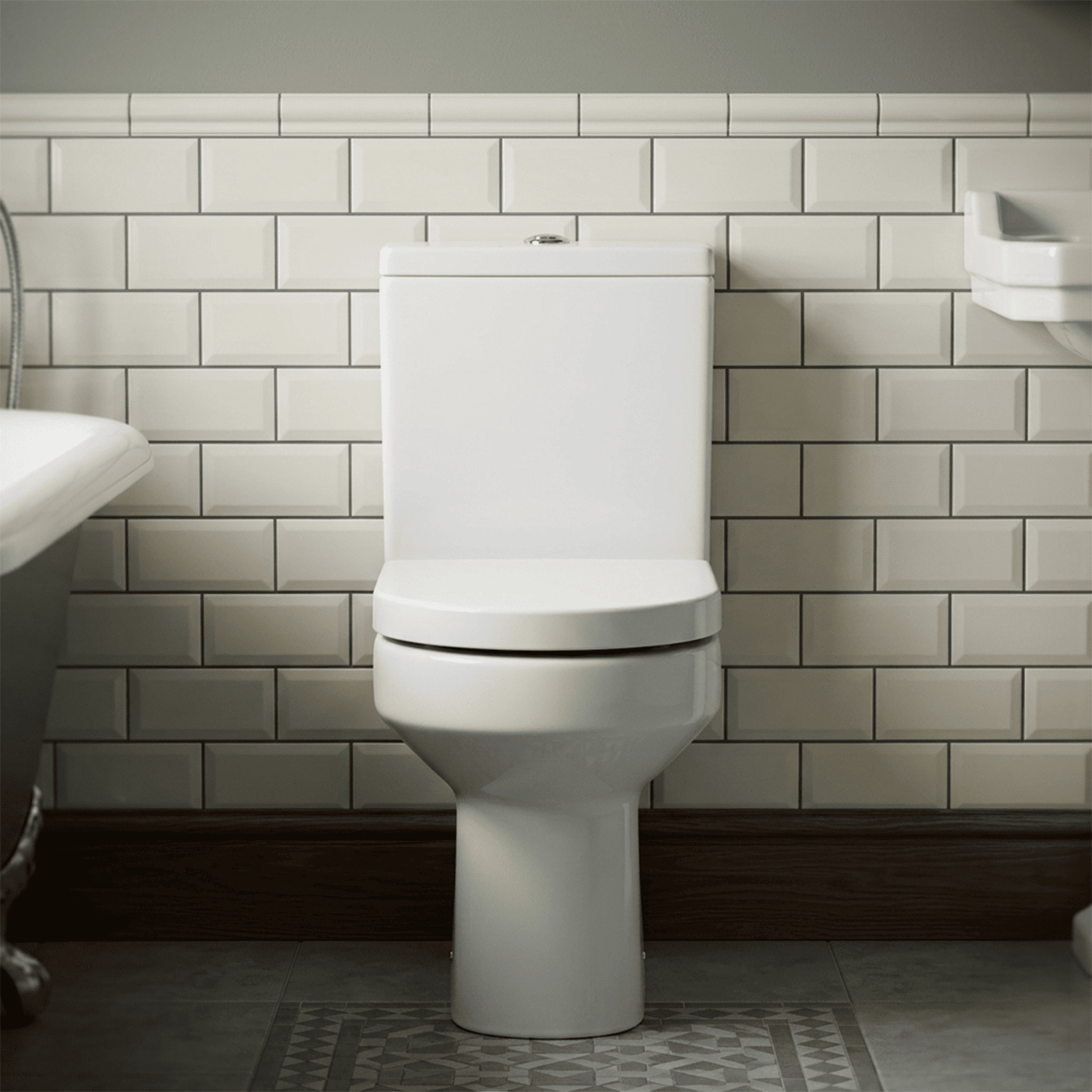 [BCVI003] Copmere Semi-Flush to Wall Pan & Cistern - 800mm x 397mm x 625mm - Silo