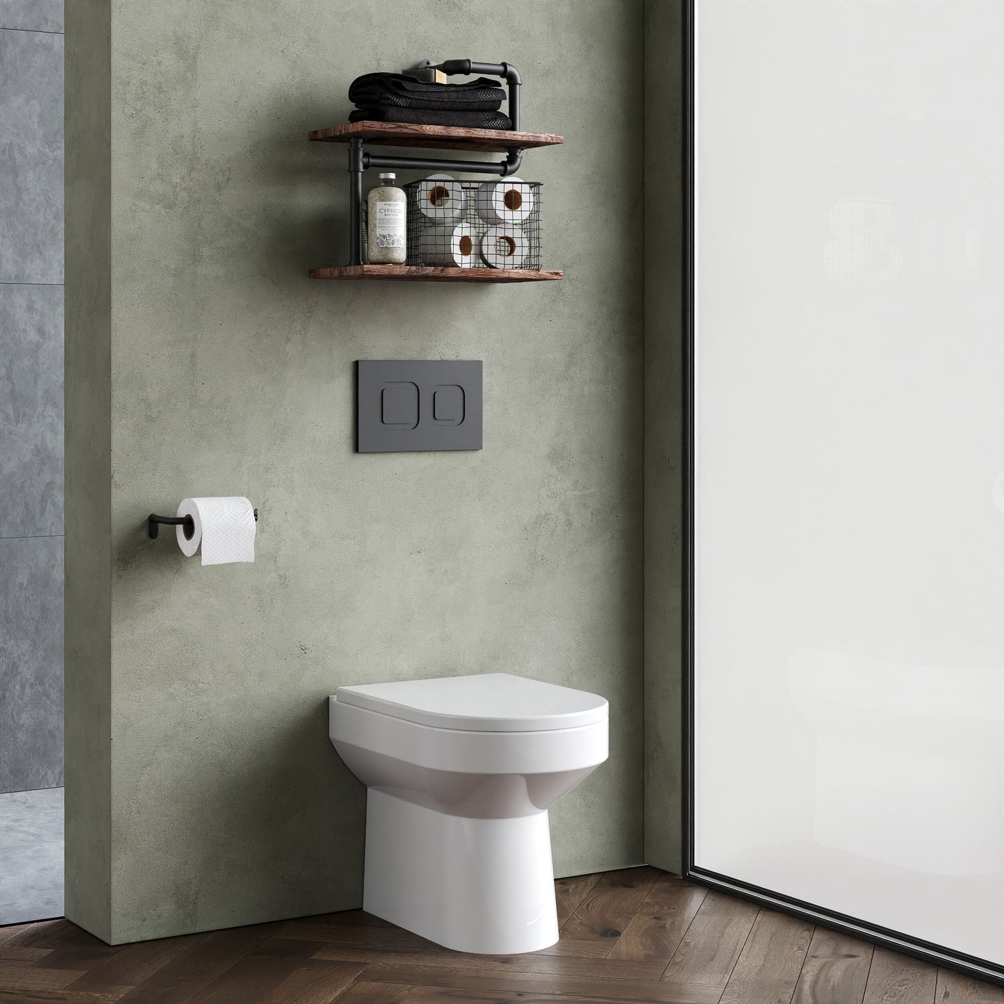 [BCVI606P] Back Round Back To Wall Toilet Pan  - 410mm x 370mm x 520mm - Lifestyle 3