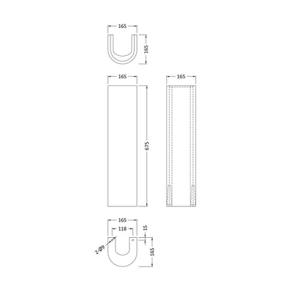 [BCVT203] Full Pedestal - Technical Drawing