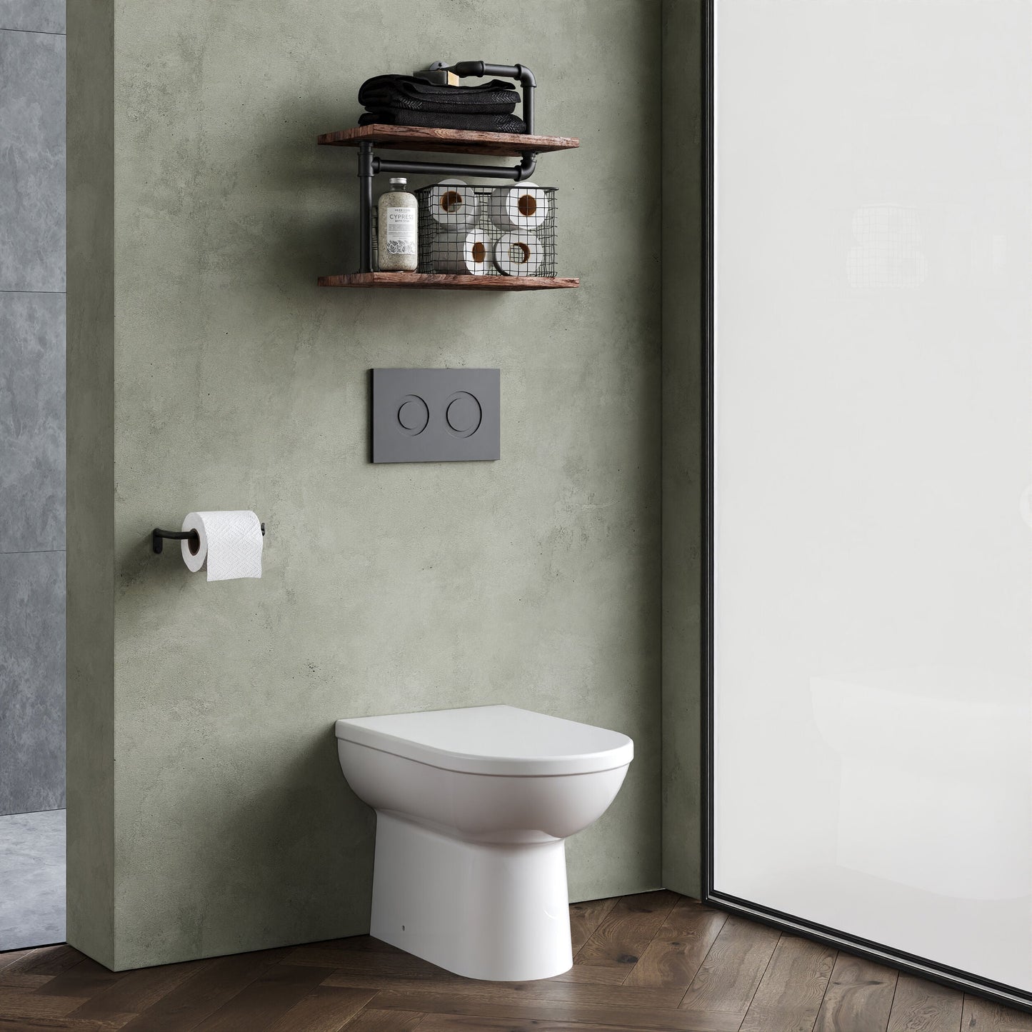 [BCVT286P] Round Back to Wall Toilet Pan   - 395mm x 360mm x 540mm - Lifestyle 3