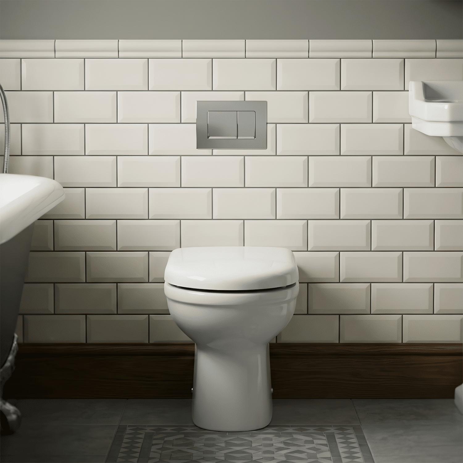 [BCVT286P] Churnet Round Back to Wall Toilet Pan - 395mm x 360mm x 540mm - Silo