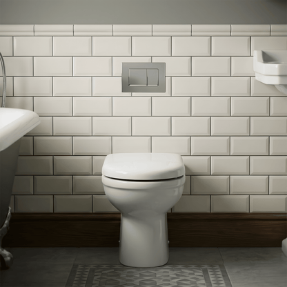 [BCVT286P] Churnet Round Back to Wall Toilet Pan - 395mm x 360mm x 540mm - Silo