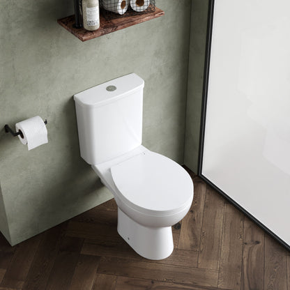 [BCVT750] Contemporary Curved Rimless Toilet Pan, Cistern and Soft Close Seat - Lifestyle 2