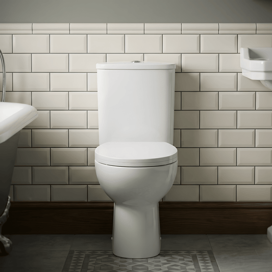 [BCVT750] Churnet Contemporary Curved Rimless Toilet Pan, Cistern and Soft Close Seat - Silo