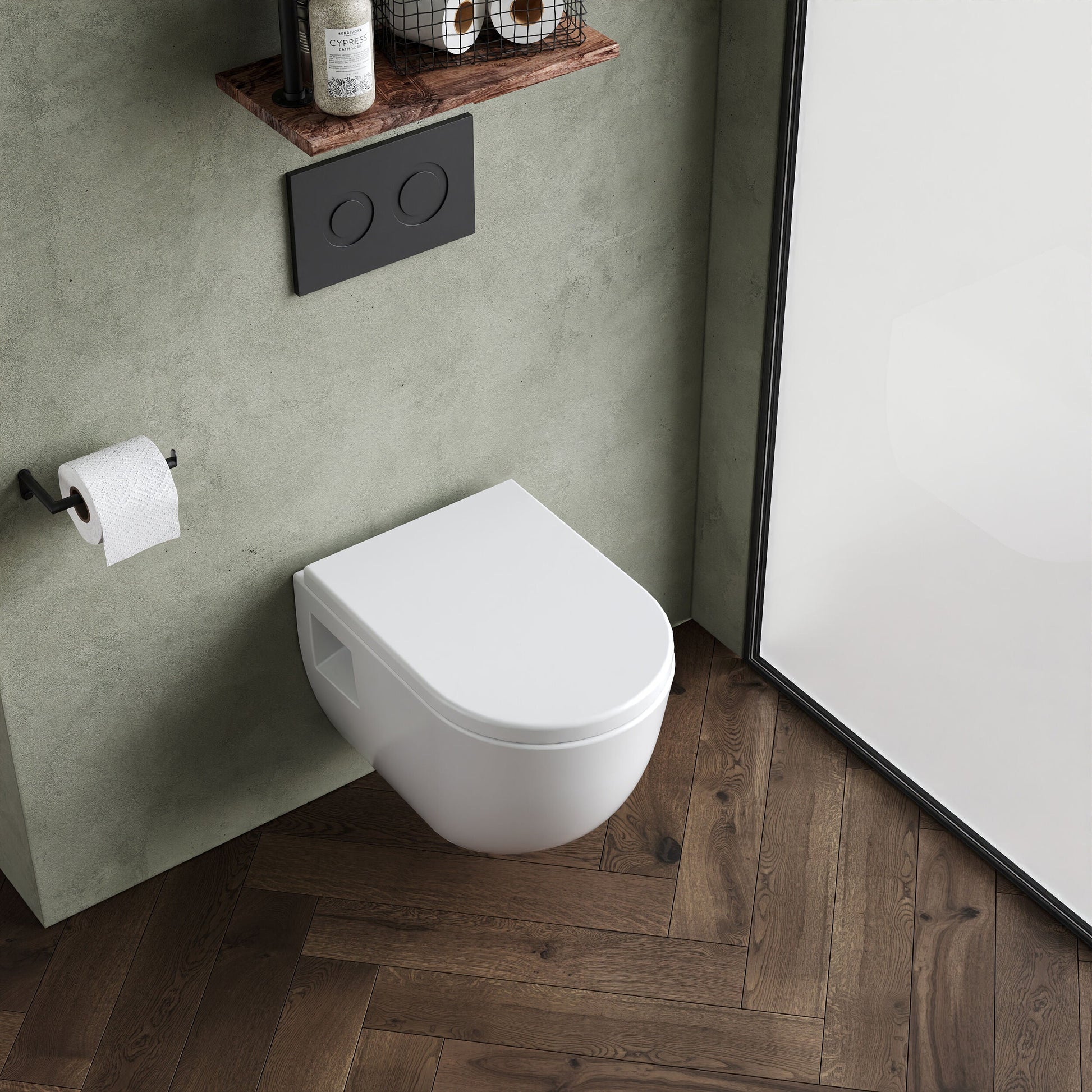 [BCWP900CP] Balterley Contemporary Bathroom Round Toilet Pan, 350mm x 355mm - White - Lifestyle 2