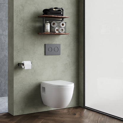 [BCWP900CP] Balterley Contemporary Bathroom Round Toilet Pan, 350mm x 355mm - White - Lifestyle 3
