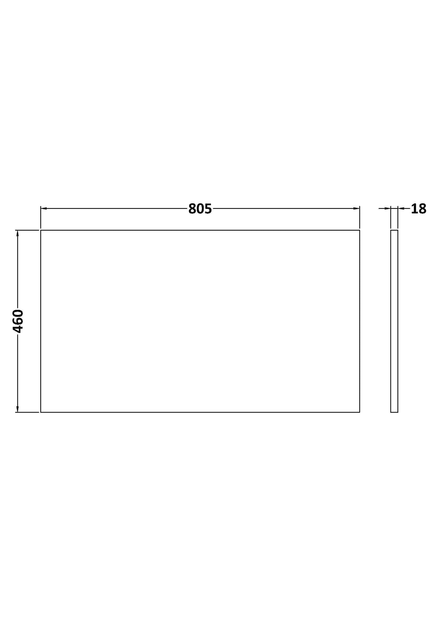 BC Designs 805x460mm Halifax Oak MFC Worktop