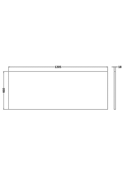 BC Designs 1205x460mm Metallic Slate MFC Worktop