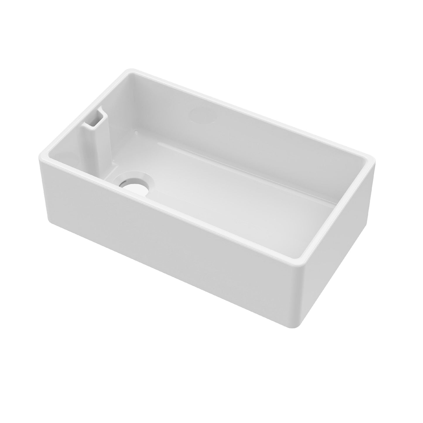 Nuie Single Bowl 795 x 460 x 245mm Fireclay White Belfast Sink