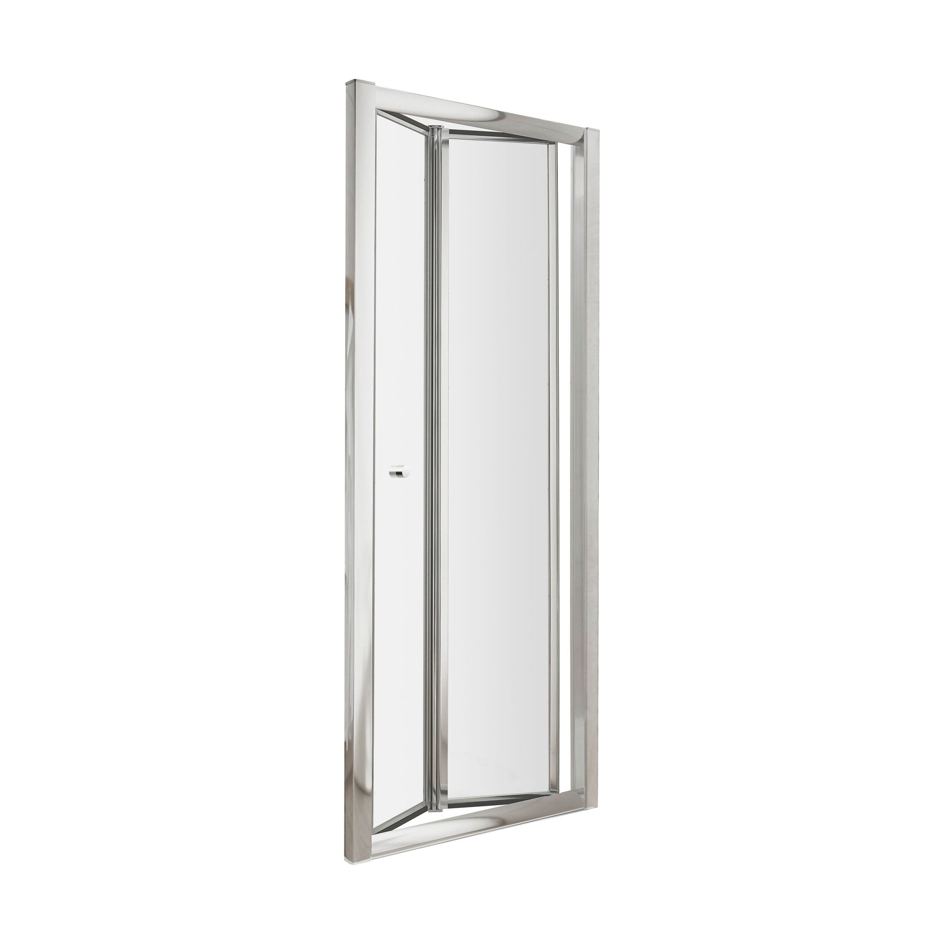 [BE5MBD8] Contemporary 5mm Toughened Safety Glass Bi-Fold Shower Door - 800mm - Chrome - Balterley - Cutout