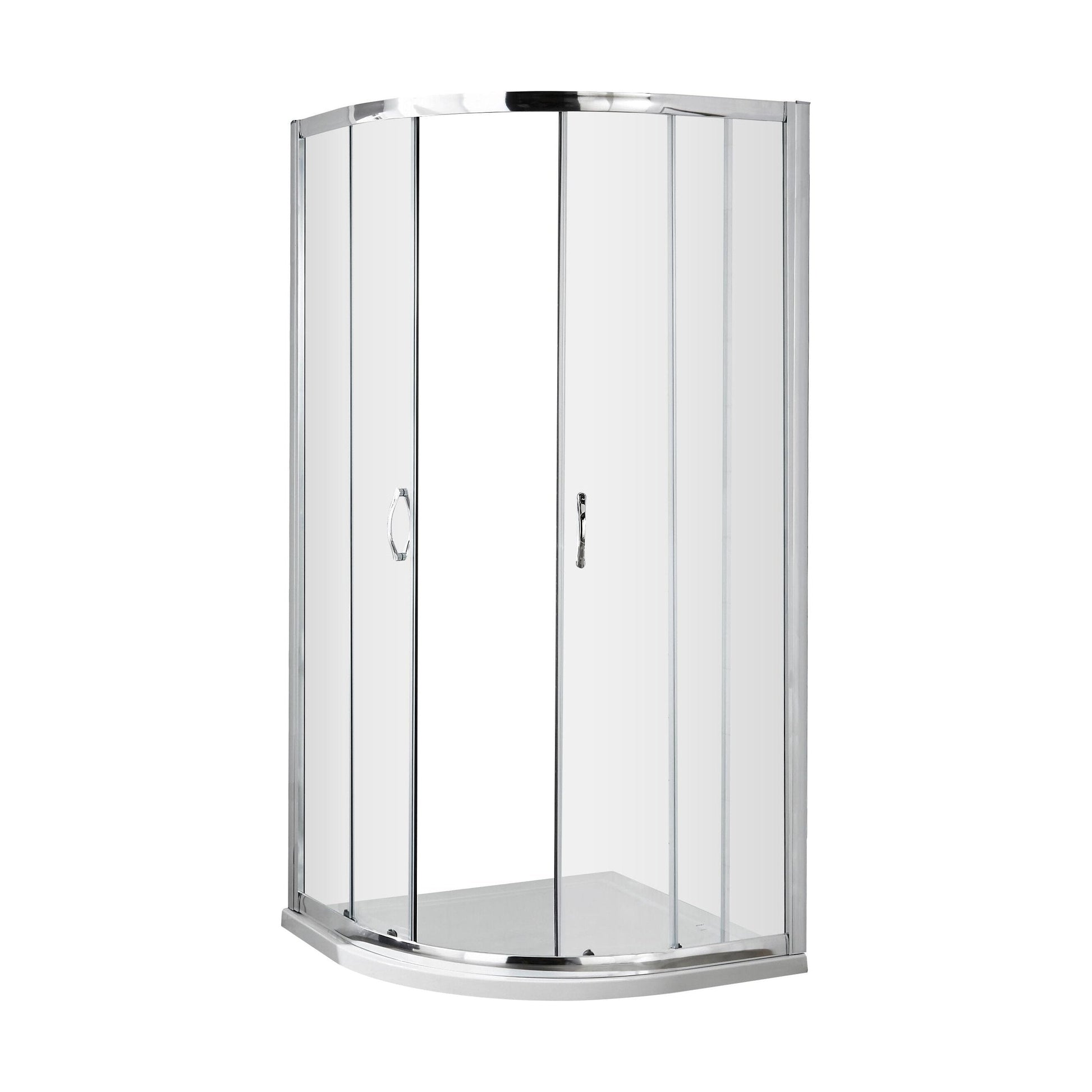 [BE5MQ7] Contemporary 5mm Toughened Safety Glass Quadrant Shower Enclosure - 700mm - Chrome - Balterley - Cutout