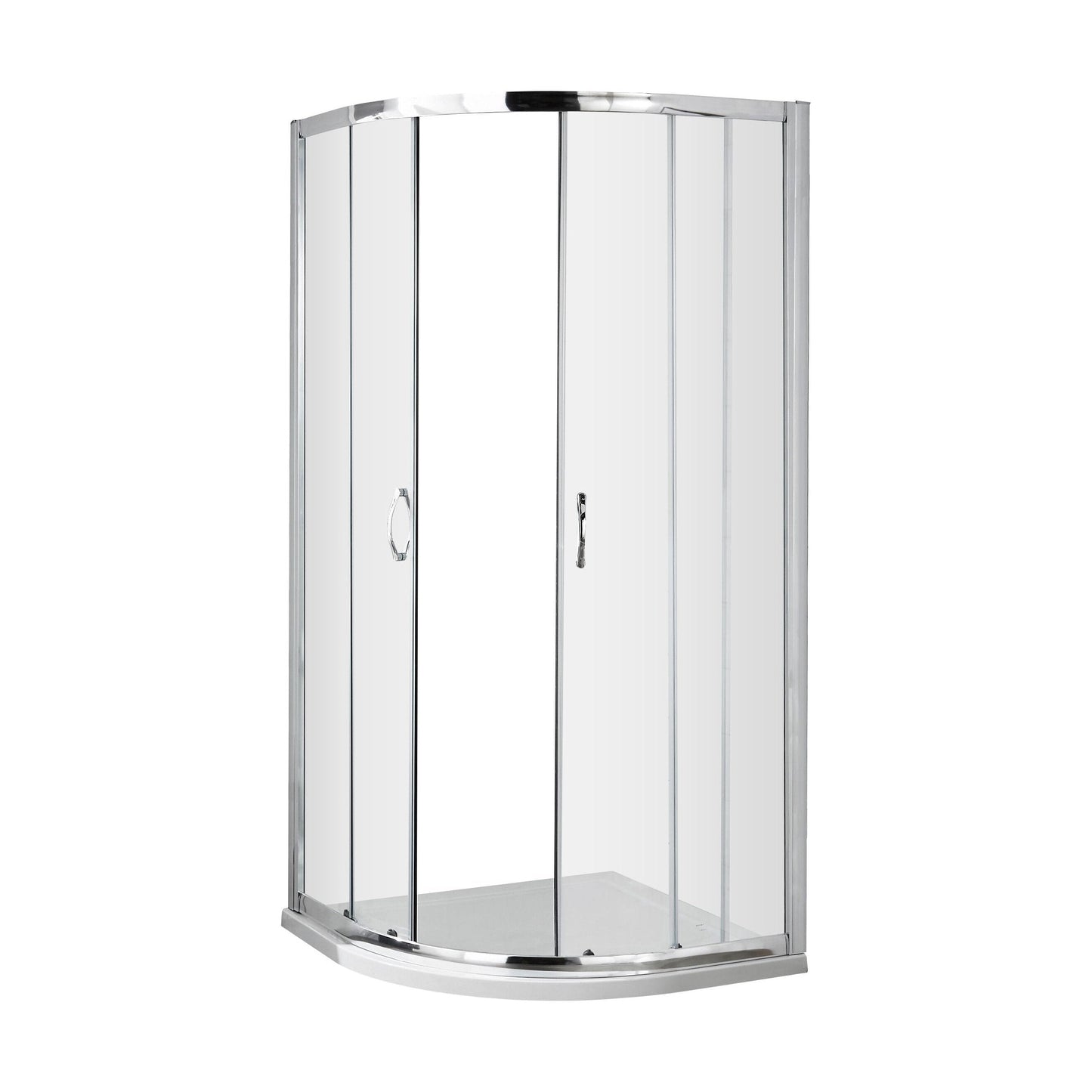 [BE5MQ8] Contemporary 5mm Toughened Safety Glass Quadrant Shower Enclosure - 800mm - Chrome - Balterley - Cutout
