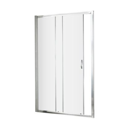 [BE5MSL12] Contemporary 5mm Toughened Safety Glass Sliding Shower Door - 1200mm - Chrome - Balterley - Cutout