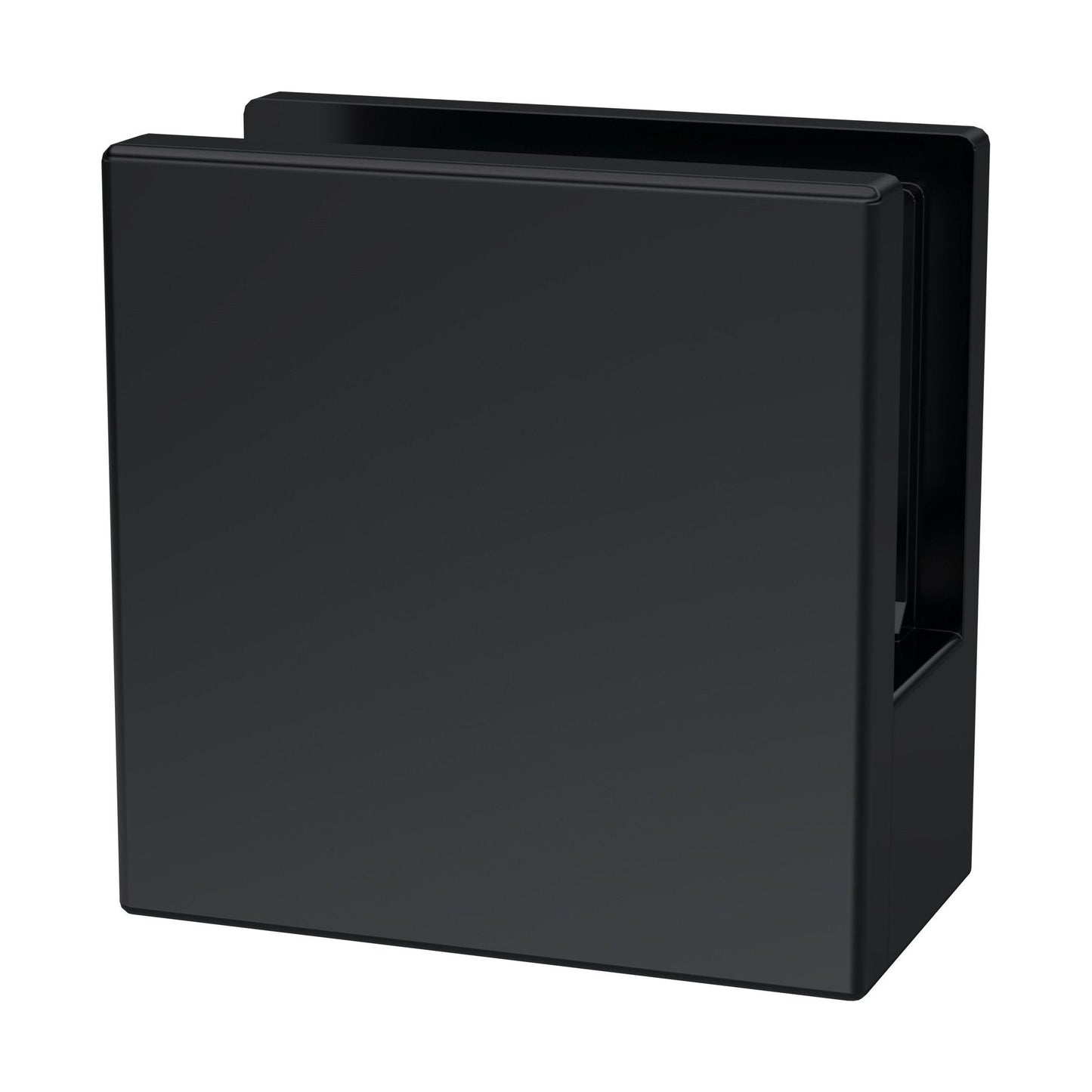 [BEAC008] Balterley Wetroom Accessories Screen Support Foot & Wall Bracket - Matt Black - Cutout