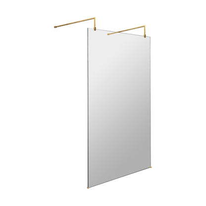 [BEAF1100BB] Balterley Contemporary Bathroom 8mm Glass Wetroom Screen with Arms & Feet, Chrome Finish, 1950 x 698 x 14mm - Cutout