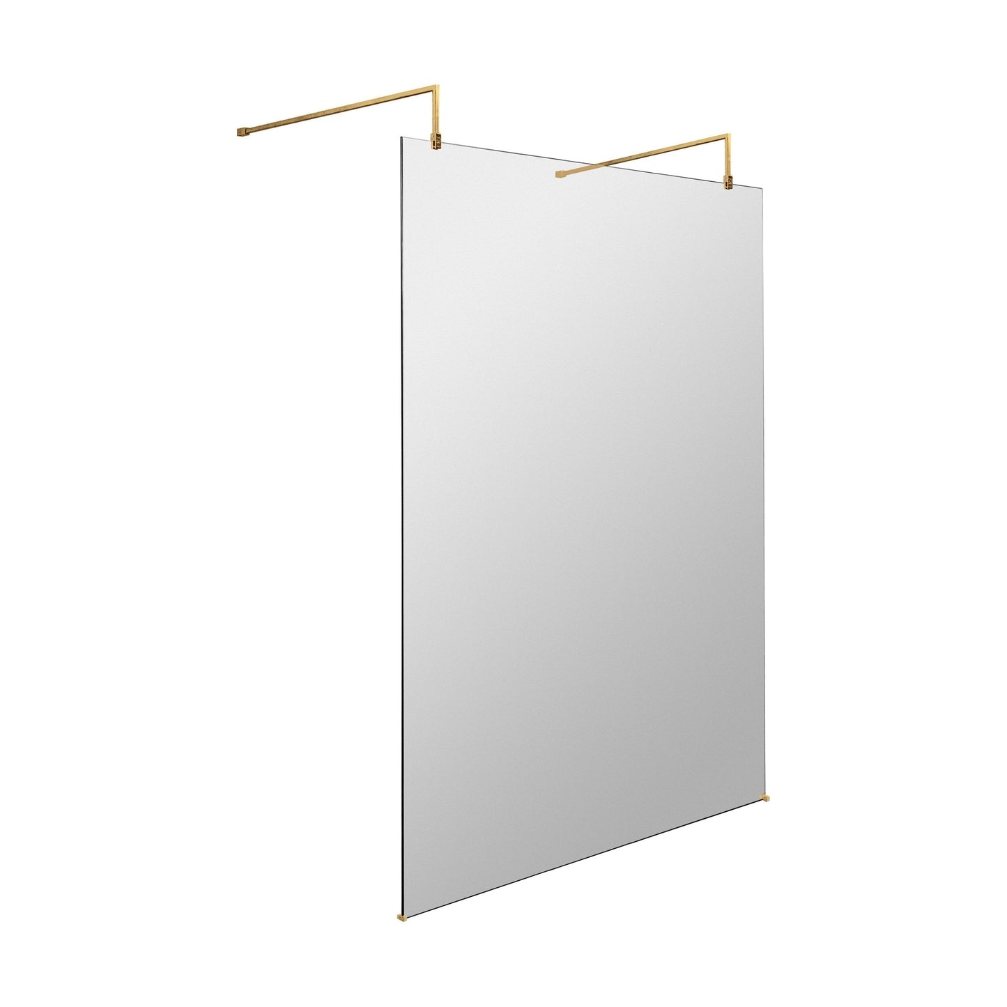 [BEAF1400BB] Balterley Contemporary Bathroom 8mm Glass Wetroom Screen with Arms & Feet, Chrome Finish, 1950 x 698 x 14mm - Cutout