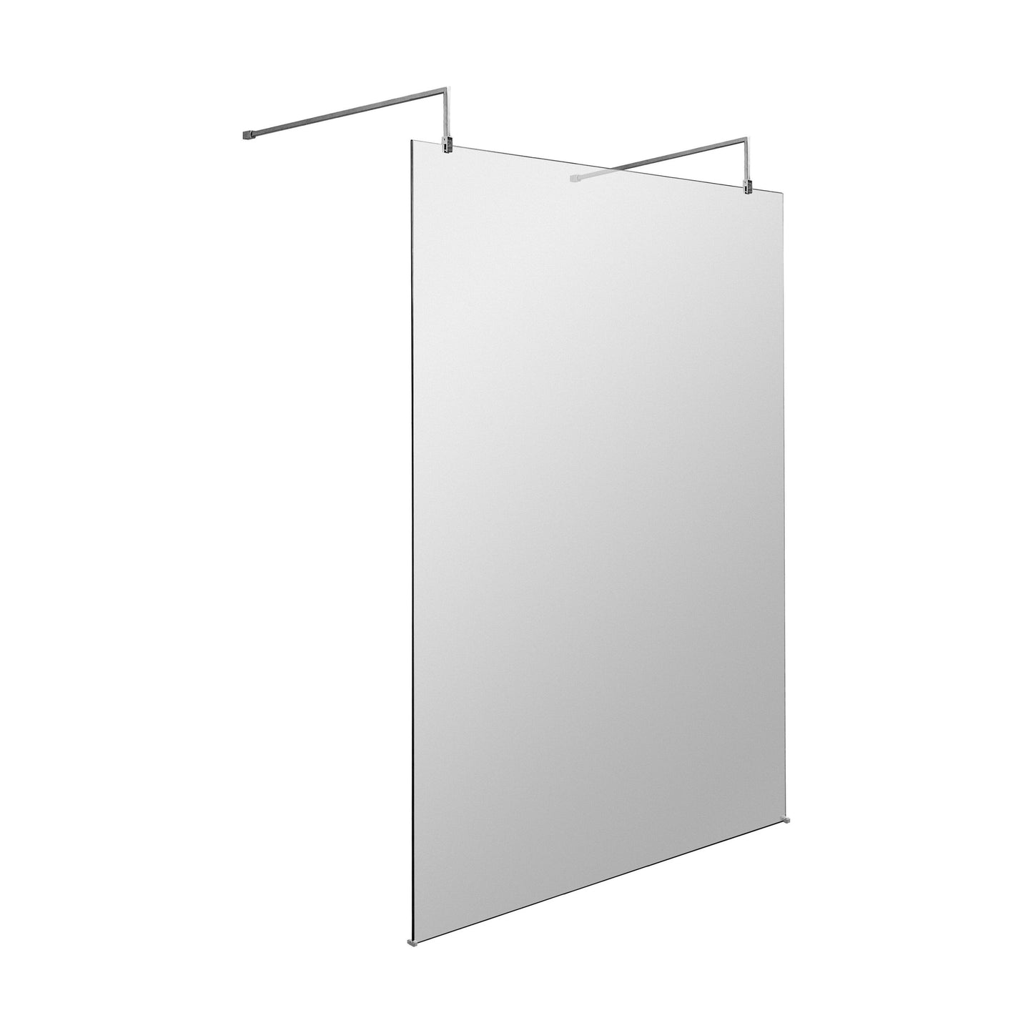 [BEAF1400CP] Balterley Contemporary Bathroom 8mm Glass Wetroom Screen with Arms & Feet, Chrome Finish, 1950 x 698 x 14mm - Cutout
