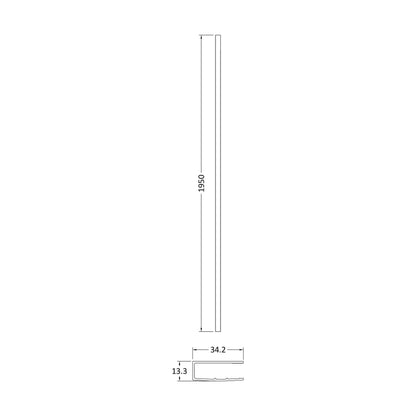 [BEBS015U] 1950 Decorative Profile Undrilled Brass - Technical Drawing